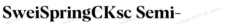 SweiSpringCKsc Semi字体转换